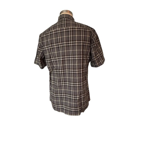 Burberry Men's SHEFFORD Gray Check Short Sleeve Shirt 8084691 - Picture 4 of 14